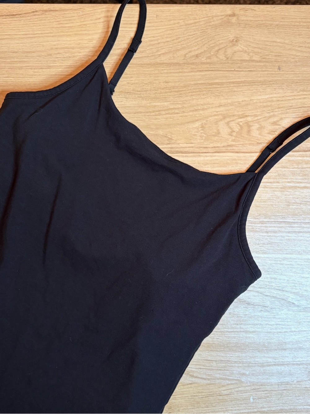 Oscar de la Renta Womens Black Cotton Spandex Cami Top Medium
